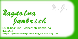 magdolna jambrich business card